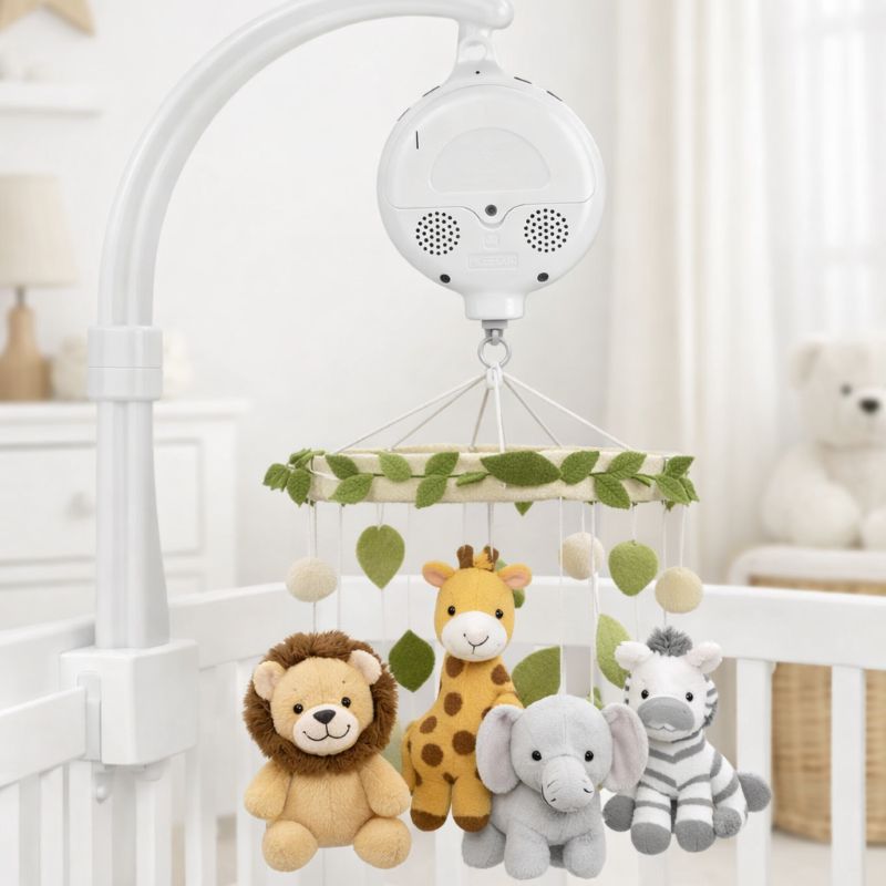 Boîte à musique pour mobile bébé dans chambre douce lumineuse