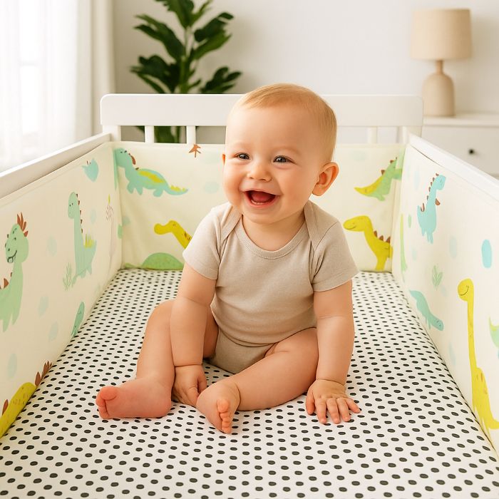 tour de lit pour bebe cocon magique dino douceur