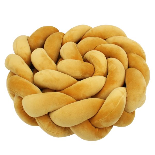 belle couleur moutarde sur notre tresse de lit