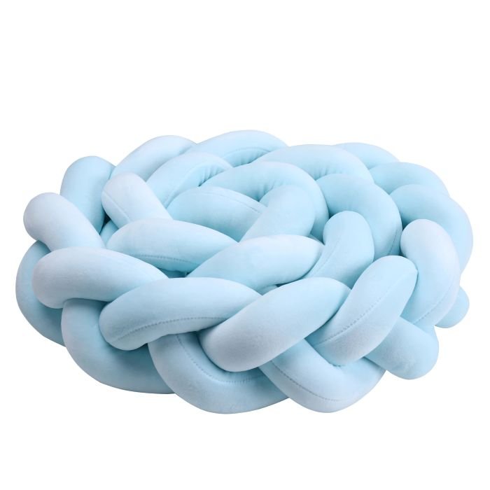 bleu clair apaisante reduit naturellement anxiete pour bebe tresse de lit