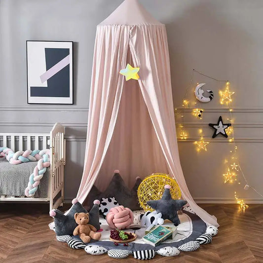 ciel de lit enfant rose feerique chambre