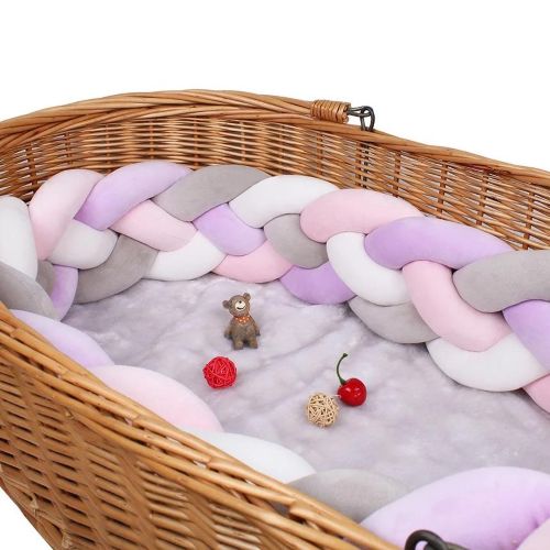 confort-tresse-de-lit-bebe-gris-rose-blanc-violet-pastel