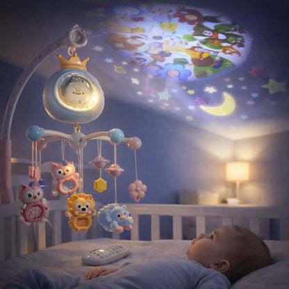 Mobile musical bébé projection lumineuse douce nuit apaisante
