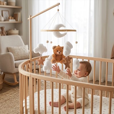 Mobile pour bébé nuage sucré berceau rond bébé éveillé