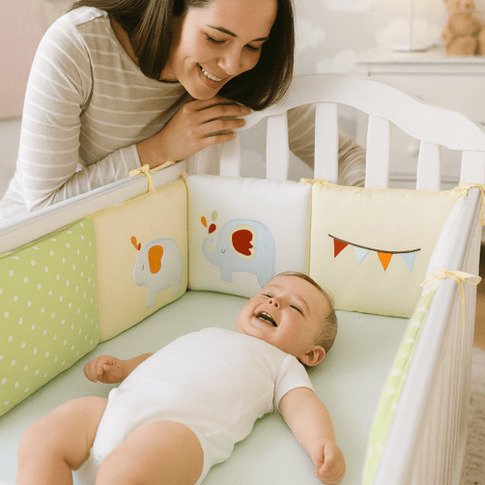 tour de lit bebe animaux poetiques coton securite