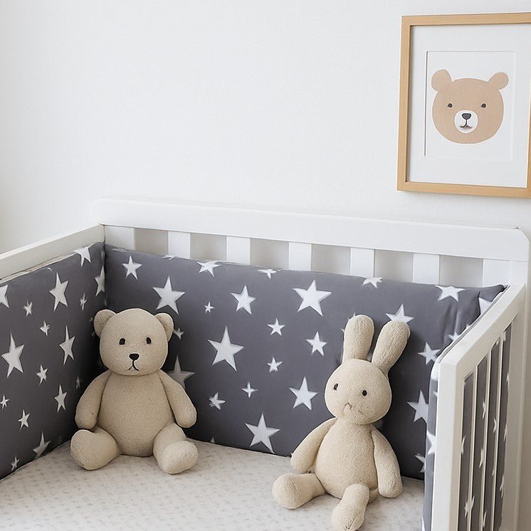 tour de lit bebe desing etoile gris blanc koicoi