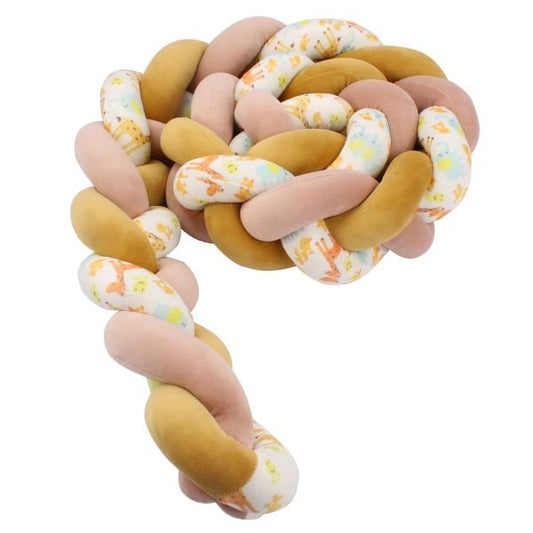 tour de lit tresse motif girafe cute pour bebe