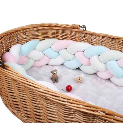 tresse de lit bebe rose bleu menthe blanc une ambiance sereine